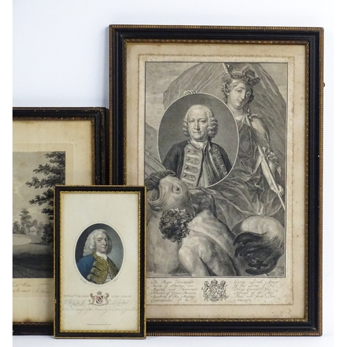 37 - Five assorted 18th & 19thC engravings to include a stipple engraving after Joshua Reynolds depicting... 