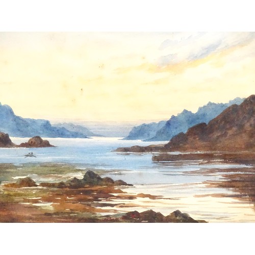 48 - Two Scottish watercolours comprising a study of Ben Rinnes in Scotland, and Kerrara near Oban. Large... 