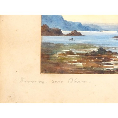 48 - Two Scottish watercolours comprising a study of Ben Rinnes in Scotland, and Kerrara near Oban. Large... 