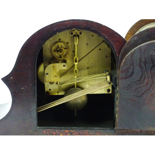 52 - Three various mantle clocks to include two chiming examples. The tallest approx 9 1/4