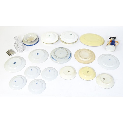 57 - A quantity of assorted ceramics to include a Chinese blue and white plate with prunus blossom decora... 