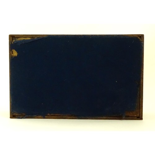 12 - A 19thC brass bound mahogany writing slope. Approx. 15