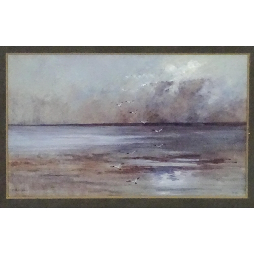 22 - E. J. Timms, Early 20th century, Watercolour, A harbour scene with boats and figures. Signed and dat... 