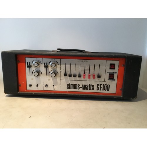 12 - Simms-Watts GE100 Valve Bass Amp

Vintage bass amplifier produced by Simms-Watts in the UK in the 19... 
