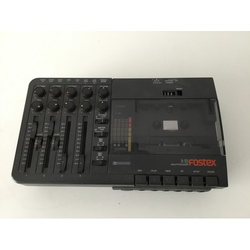 52 - Fostex X-18 MultiTracker 4 Track Cassette recorder. With its compact design and built-in mixing capa... 