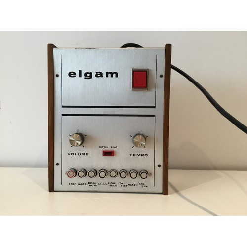 54 - Elgam Match 7c Drum Machine. Rare Italian c1970 preset drum machine.