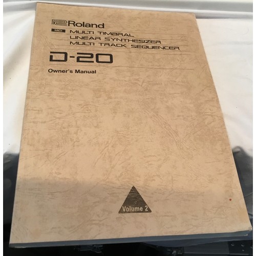 113 - Roland D-20 61-Key Multi-Timbral Linear Synthesiser / Multitrack Sequencer;  Owner's Manual, Vol 2
