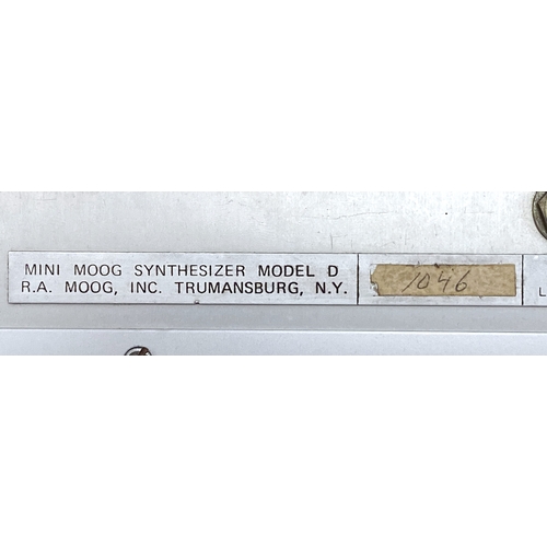 215 - 1971 R.A. Mini Moog Model D with serial number 1046, made in Trumansburg N.Y. Operating instructions... 