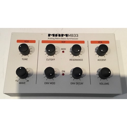 167 - MAM Systems MB33 Analog  Retro​​​​​​​ Bass Synthesizer