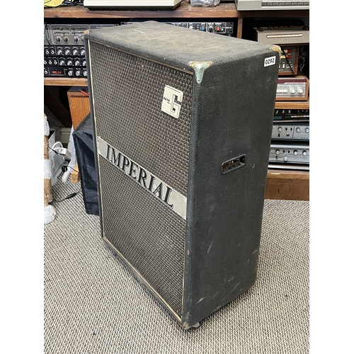 37 - Guyatone Imperial Amplifier. 1970s Japanese 2x12 valve amp. 
This is big! 85cm tall excluding the wh... 