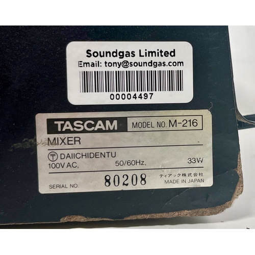 65 - Tascam M-216 16-channel mixer. Early 80s tech - these sound so good. This one has had some mods in t... 