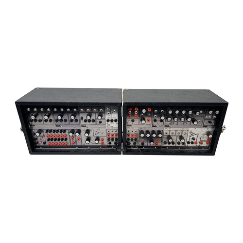 151 - PAiA Modular Synthesizer: two cabinet system. See photos for which modules are present.

Partially t... 