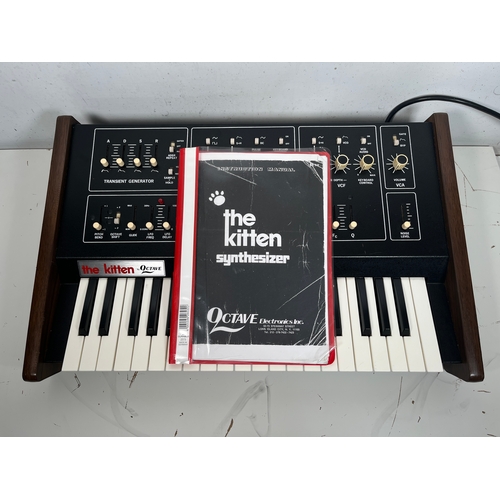 190 - Octave Kitten II Synthesizer in excellent clean condition. 240v.
Manual is a copy.

(A) Tested and a... 