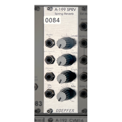 106 - Doepfer A-199 SPRV Spring Reverb

Module providing classic spring reverb effects for modular synthes... 