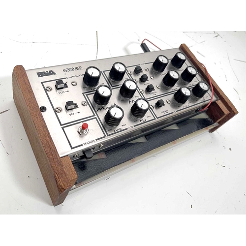 71 - Paia Gnome.

Monosynth with stylus control. 

(D) Tested. Powers up but does not pass audio or is no... 