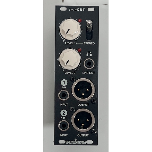 117 - Vermona twinOUT Eurorack Module

Eurorack module for audio output, facilitating signal routing and d... 