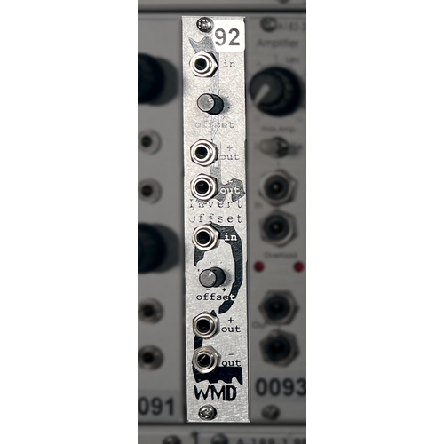 110 - WMD Invert/Offset

Modular synthesizer component for inverting and offsetting voltage signals.

(A) ... 