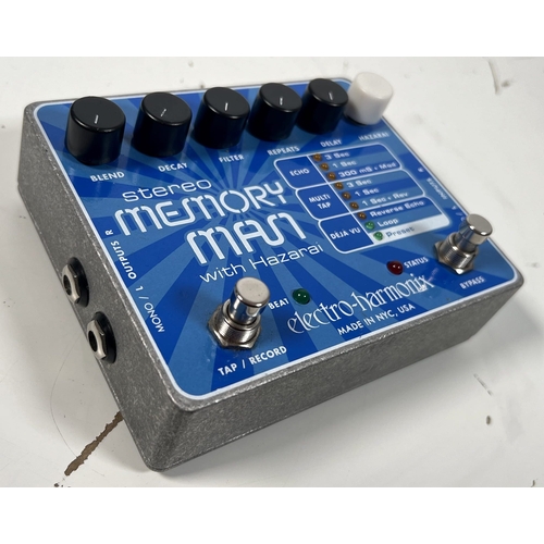 33 - Electro-Harmonix Stereo Memory Man with Hazari, Boxed

Delay pedal offering a wide range of delay an... 