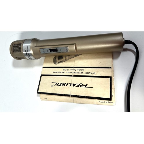 45 - Realistic Dynamic Reverb Microphone - Boxed

1980's dynamic microphone with built in spring reverb.
... 