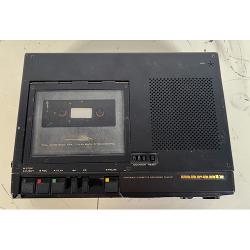 41 - Marantz PMD201 Portable Cassette Recorder

Tested. Powers up, passes signal but has various faults a... 