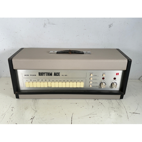 96 - Ace Tone FR-1 Rhythm Ace

117v. No mains transformer.

(E) Untested. We have no information about th... 