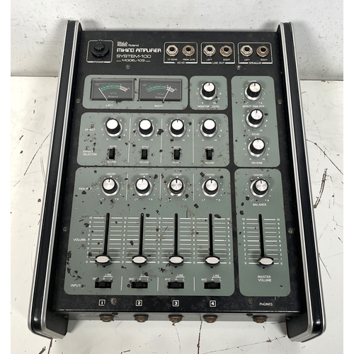 100 - Roland System-100 Model 103 Mixer

(C) Tested. Powers up, passes signal but has various faults and/o... 