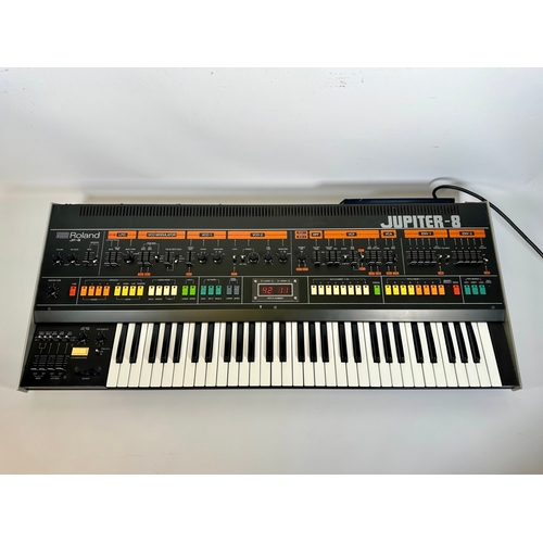 114 - Roland Jupiter 8 - Eight-Voice Polyphonic Analogue Synthesizer.

In very clean condition. An excelle... 