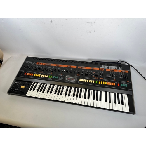 114 - Roland Jupiter 8 - Eight-Voice Polyphonic Analogue Synthesizer.

In very clean condition. An excelle... 