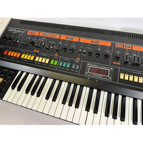 114 - Roland Jupiter 8 - Eight-Voice Polyphonic Analogue Synthesizer.

In very clean condition. An excelle... 