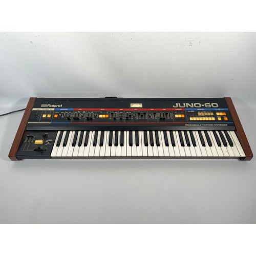 92 - Roland Juno-60 - 61 key Polyphonic Analogue Synthesizer

(C) Tested. Powers up, passes signal but ha... 