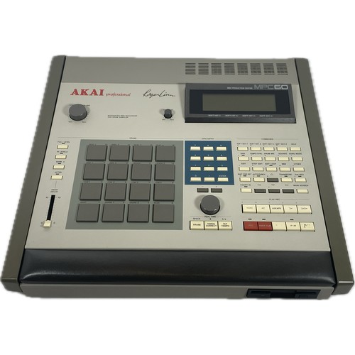 Akai MPC-60 midi production centre

Groundbreaking drum machine and sampler co-designed by Roger Linn. A staple in hip-hop, R&B, and electronic music and widely known for its gritty sound and intuitive features.