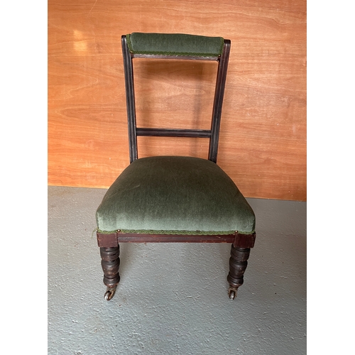 74 - Low upholstered bedroom chair - seat height 35 cms