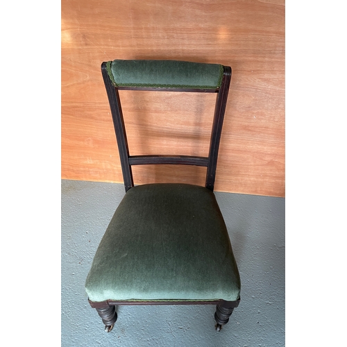 74 - Low upholstered bedroom chair - seat height 35 cms