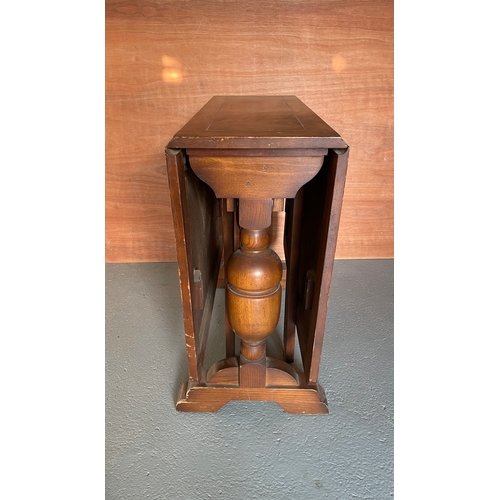 78 - Sutherland style rectangular oak table 33 x 90 closed extending to 153 cms extended and 74 cms high