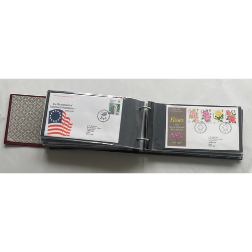 68 - Stamps - Album of 78 addressed and franked first day covers from 1972 to 1978. Presented in plastic ... 