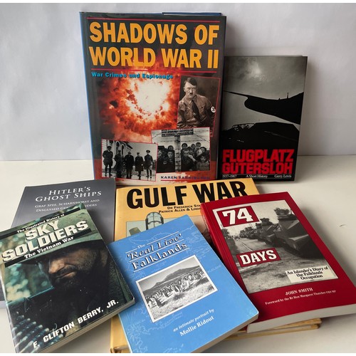 83 - Collection of military interest books - Gulf War, Falklands, World War II
