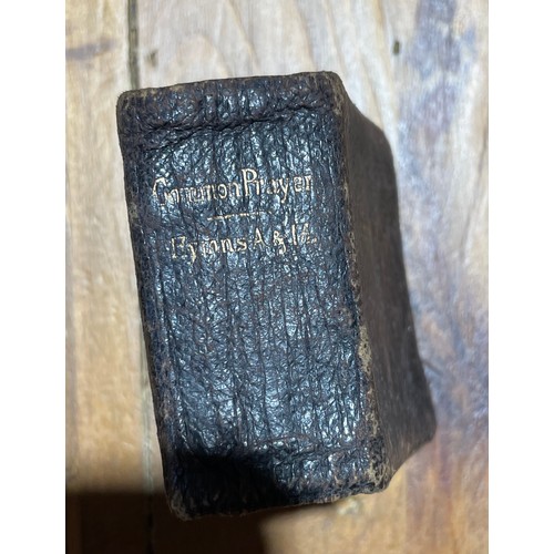 99 - Leather bound Bible - Eyre and Spottiswoode (Bible Warehouse) Ltd and small leather bound Book of Co... 