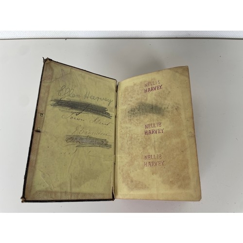 100 - Oxford University Press leather bound copy of The Holy Bible. Intact. Clasp missing. Pearl 24’s 13.5... 