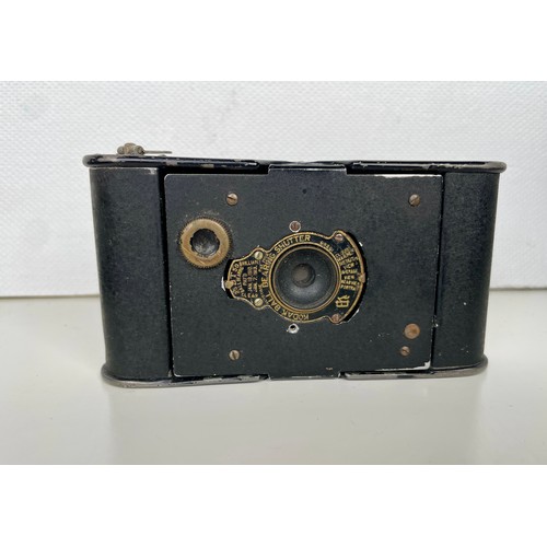 113 - Antique Vest Pocket Eastman Kodak Autographic  folding camera - A- 127 film. Marked with USA patents