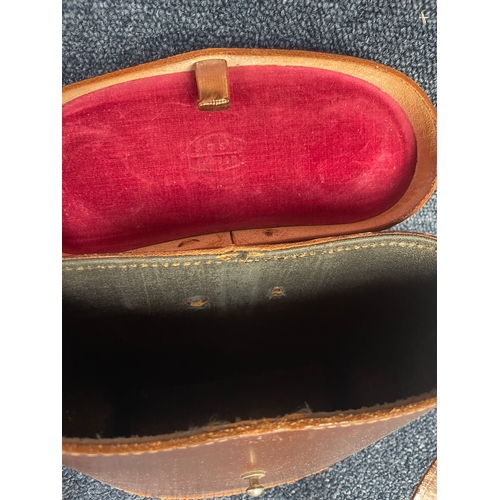 114 - A pair of opera glasses and two leather unassociated binocular cases - one Pathescope, one Ross of L... 
