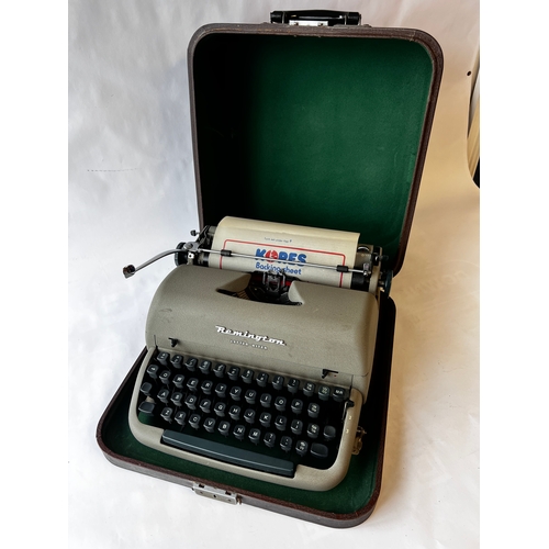 116 - Vintage Portable Remington 'Letter Riter' Typewriter with case.