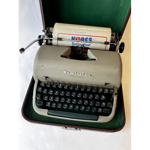 116 - Vintage Portable Remington 'Letter Riter' Typewriter with case.
