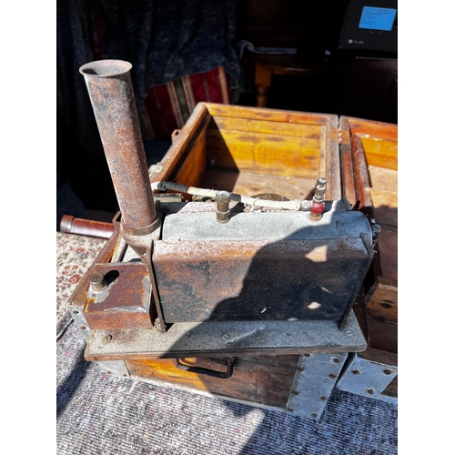 Vintage Stuart Model Steam Engine & Boiler. Horizontal boiler and a ...
