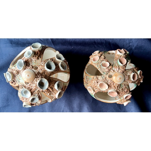 98 - Two Kegworth Pottery Linda & Alan Smith Potpourri pots