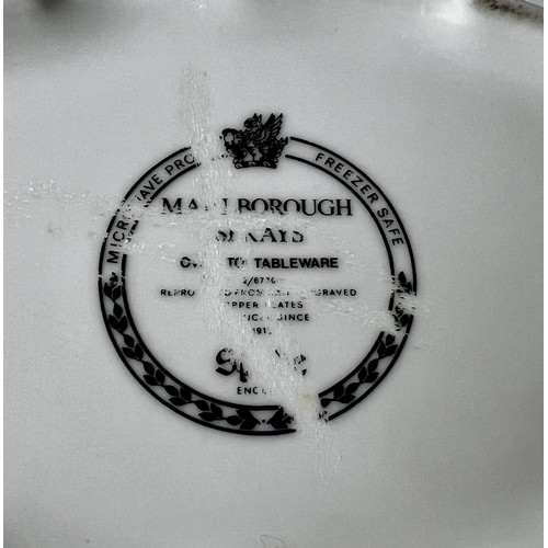112 - Oval ceramic tureen with lid - Spode Marlborough Sprays 32 x 20 cms high to top of lid