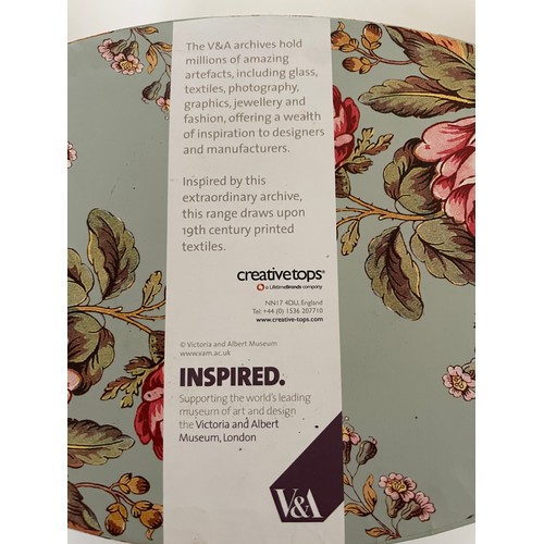 118 - A V&A fine china teapot Toile design from a 19C printed textile - appears new and boxed