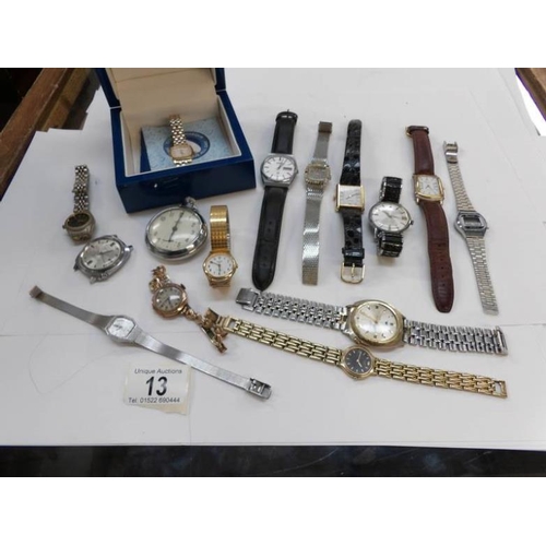 13 - A mixed lot of wrist watches