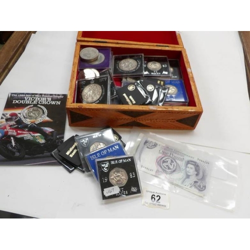 62 - A collection of UK crowns including Churchill and Isle of Man including TT races