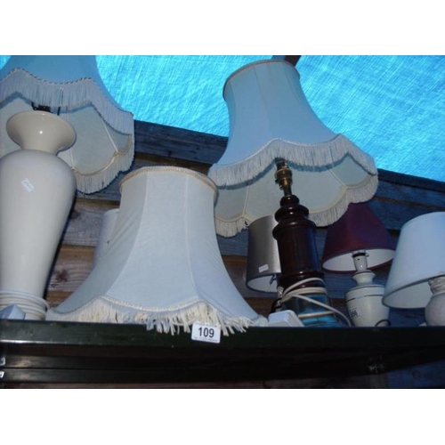 109 - A quantity of lamp shades