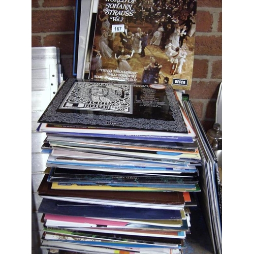 167 - A large quantity of LP records